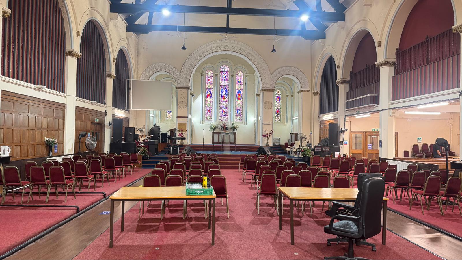Inside the CAC Kentish Town auditorium